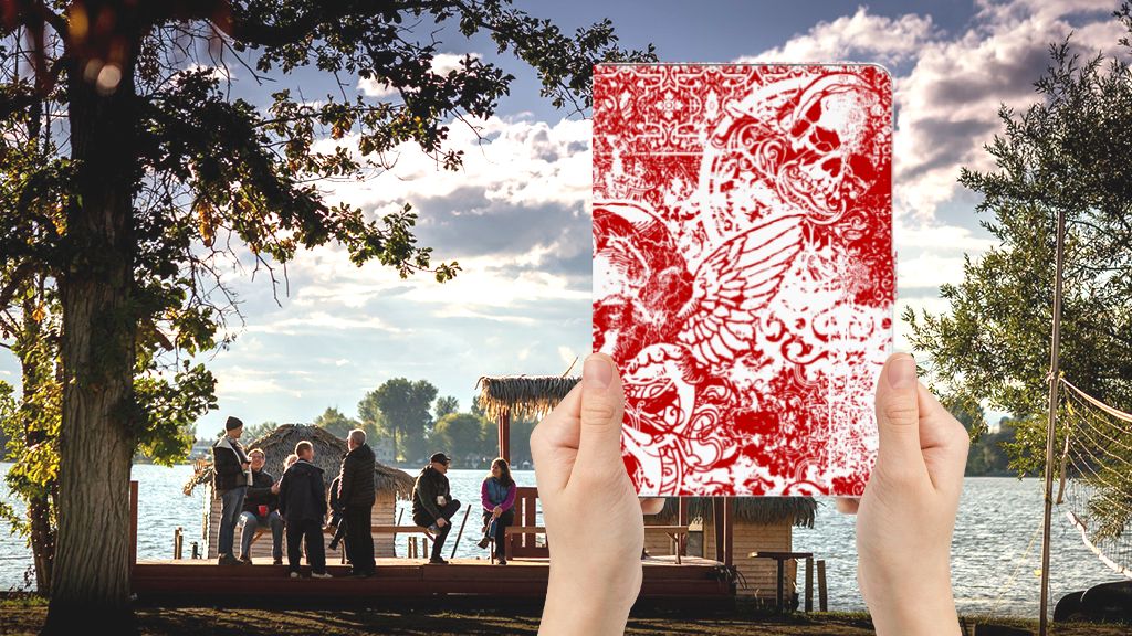 Angel Skull Rood - voorkant