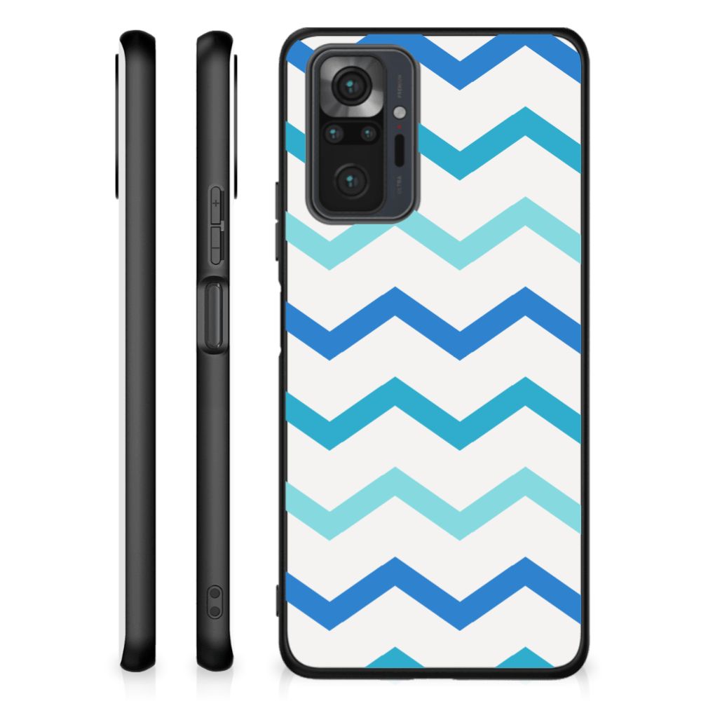 Xiaomi Redmi Note 10 Pro Back Case Zigzag Blauw B2C Telecom