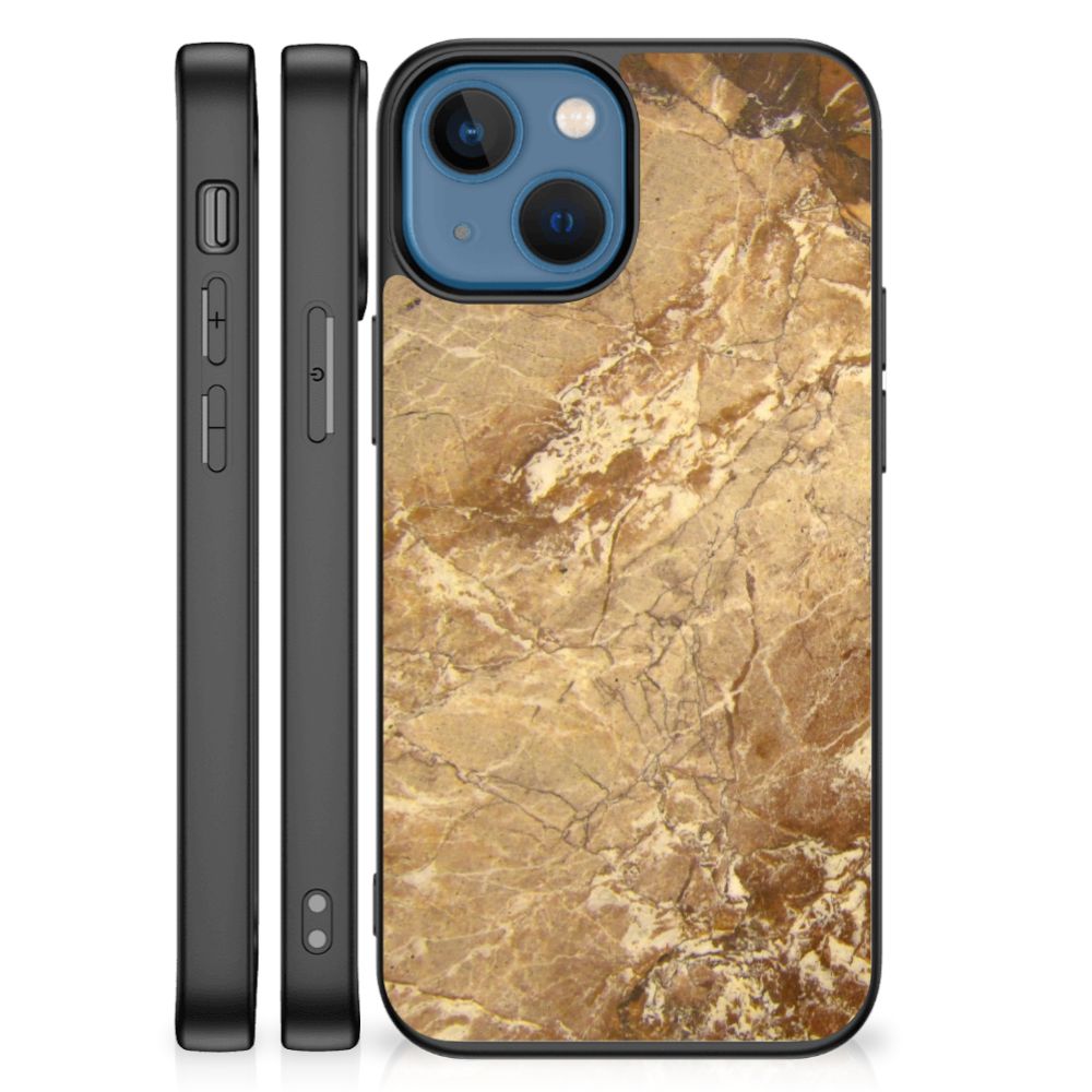 Apple iPhone 13 mini Marmeren Print Telefoonhoesje Marmer Creme B2C Telecom