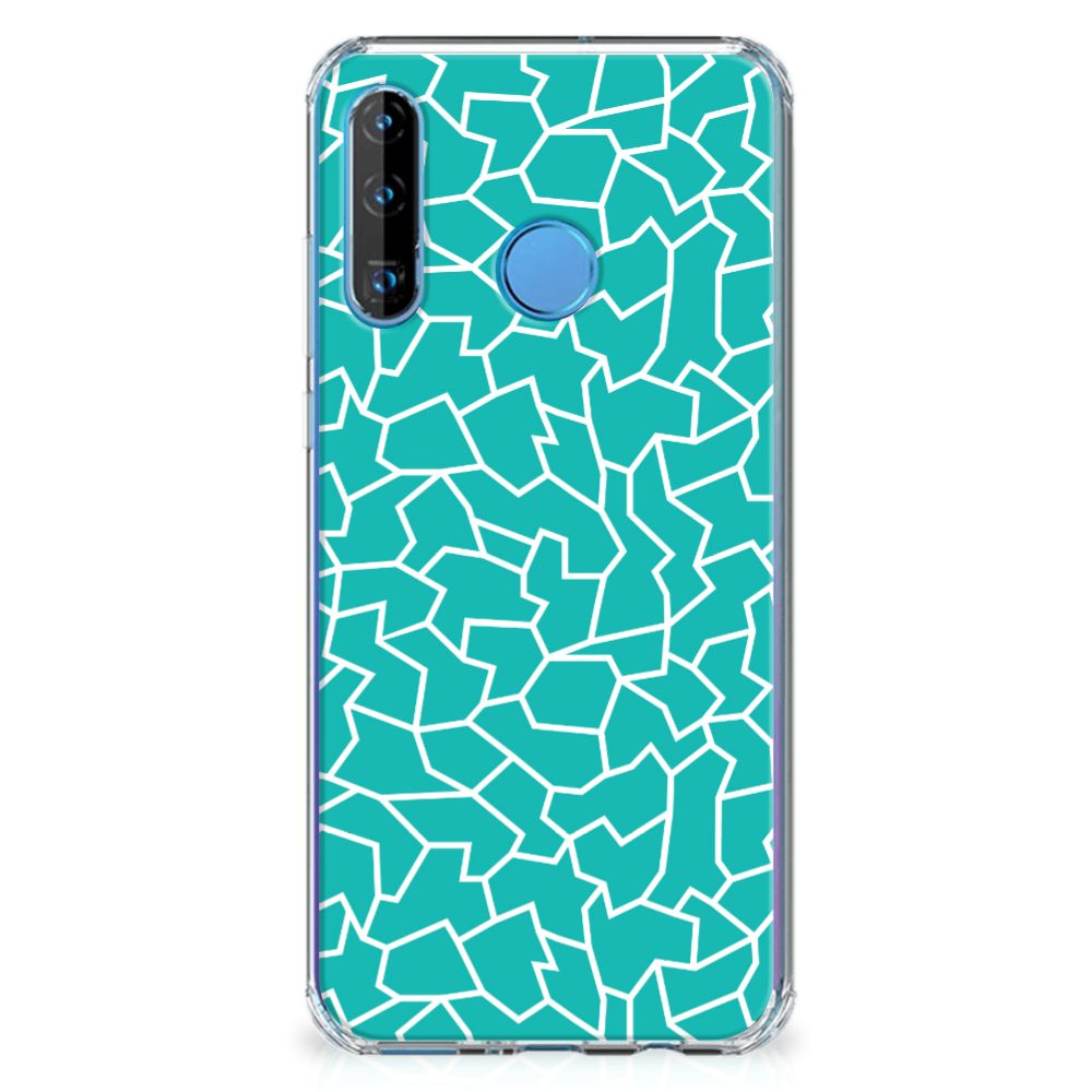 Huawei P30 Lite Back Cover Cracks Blue