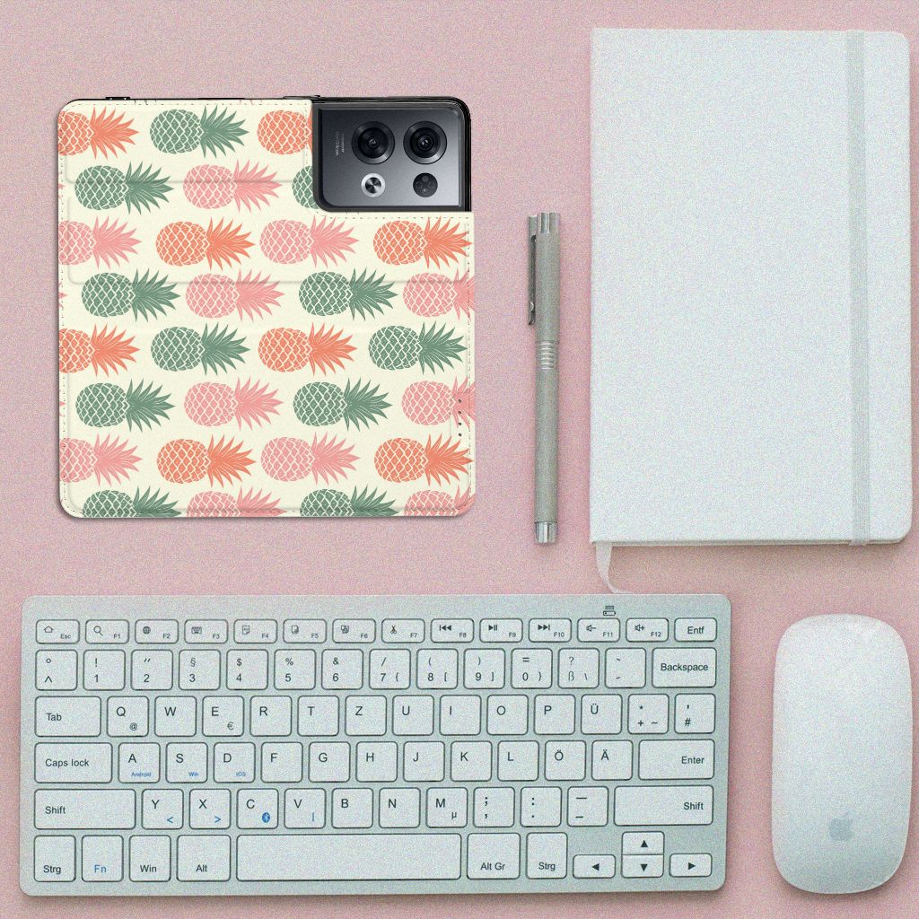 OPPO Reno8 Pro Flip Style Cover Ananas - B2C Telecom