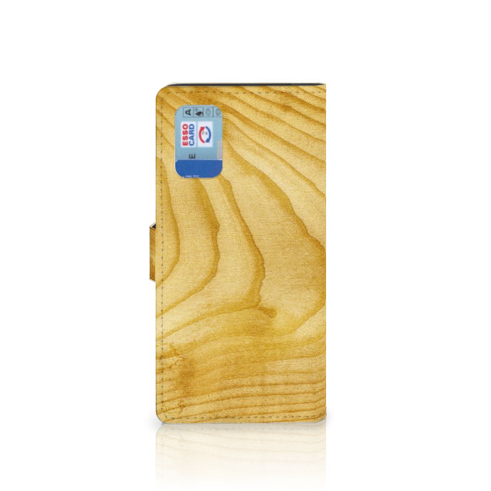 Samsung Galaxy A02s | M02s Book Style Case Licht Hout