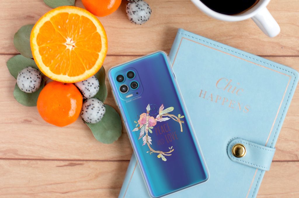 Motorola Moto G100 Telefoonhoesje met Naam Boho Text B2C Telecom