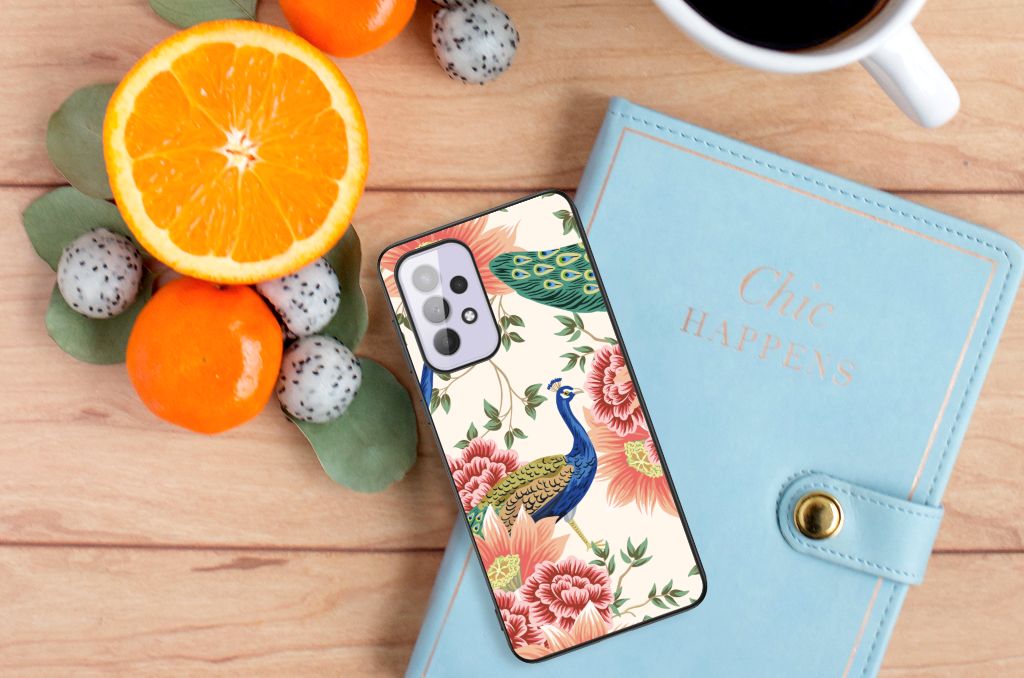 Dierenprint Telefoonhoesje voor Samsung Galaxy A33 5G Pink Peacock B2C Telecom