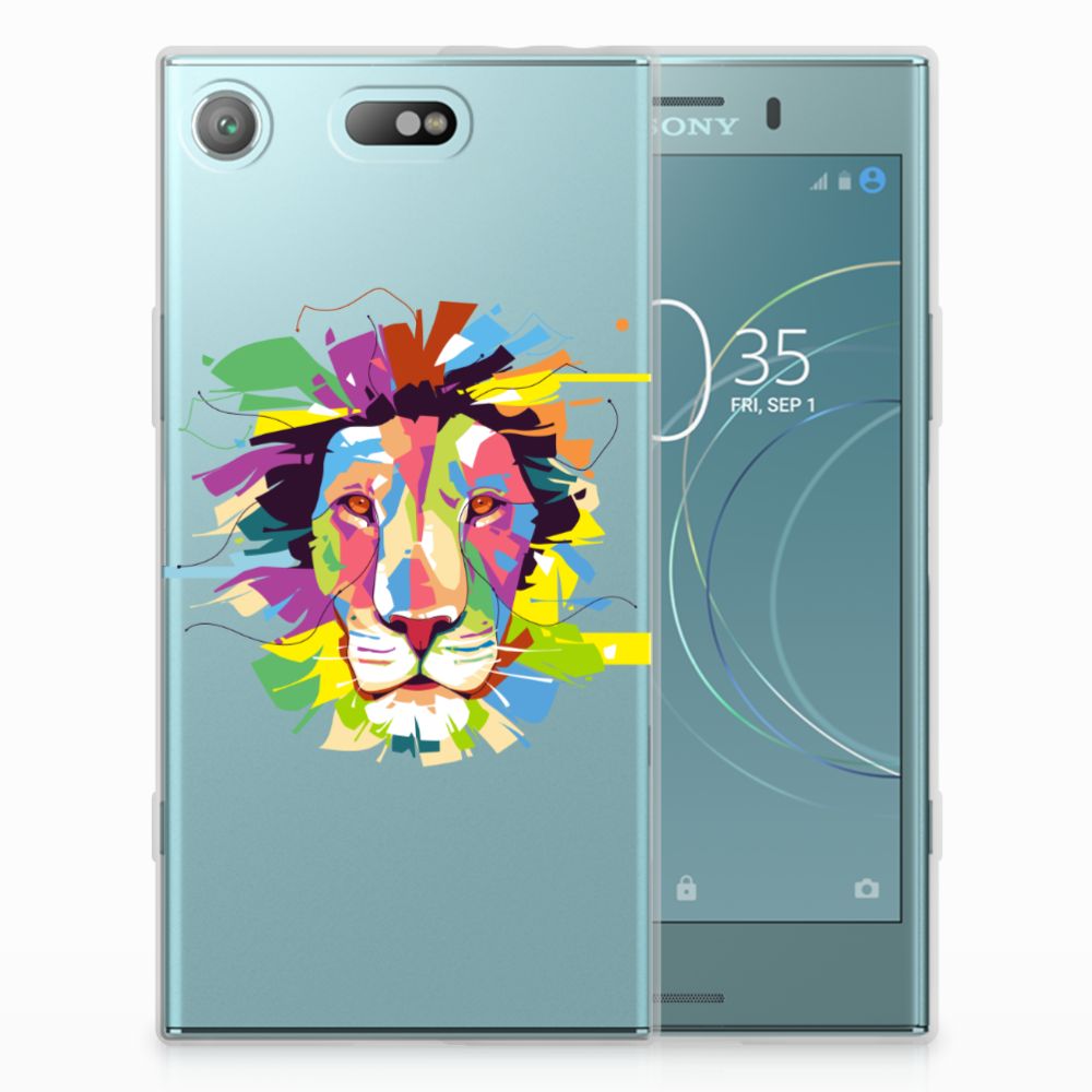 Sony Xperia XZ1 Compact Telefoonhoesje met Naam Lion Color