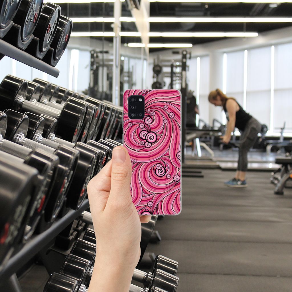 Samsung Galaxy A31 Hoesje maken Swirl Pink B2C Telecom