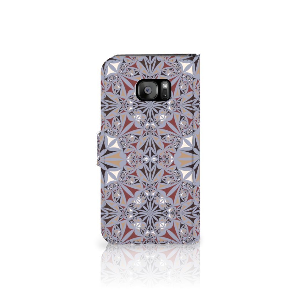 Samsung Galaxy S7 Edge Bookcase Flower Tiles