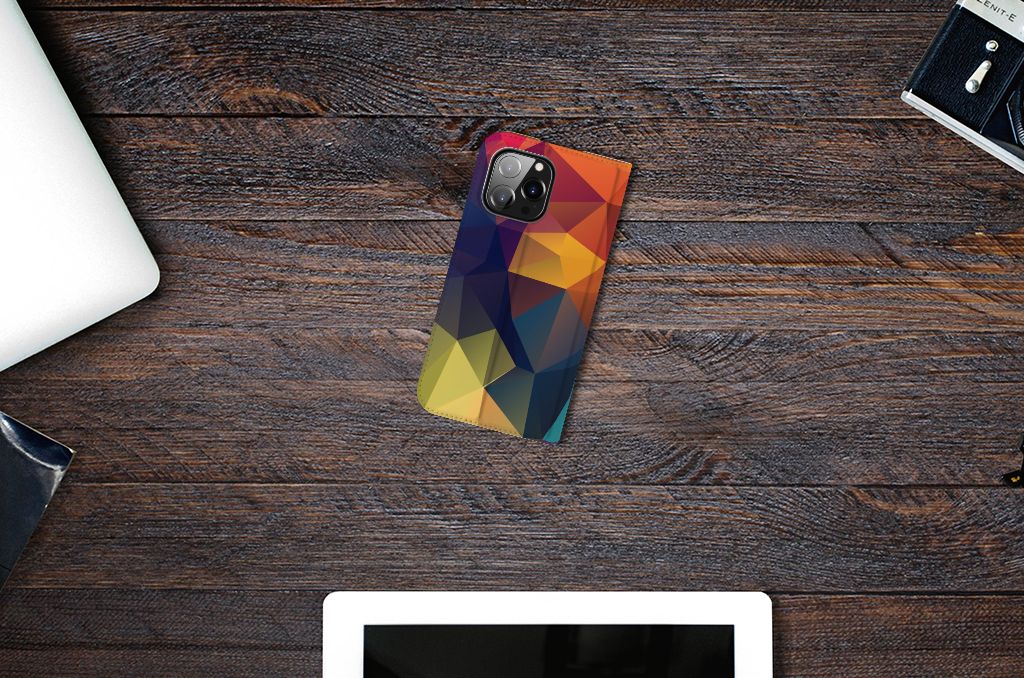 iPhone 14 Pro Max Stand Case Polygon Color - B2C Telecom