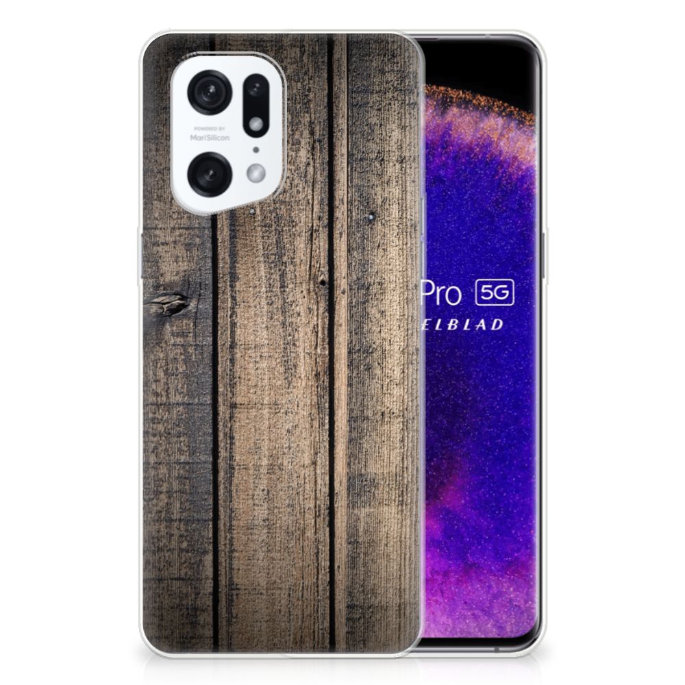 OPPO Find X5 Pro Bumper Hoesje Steigerhout