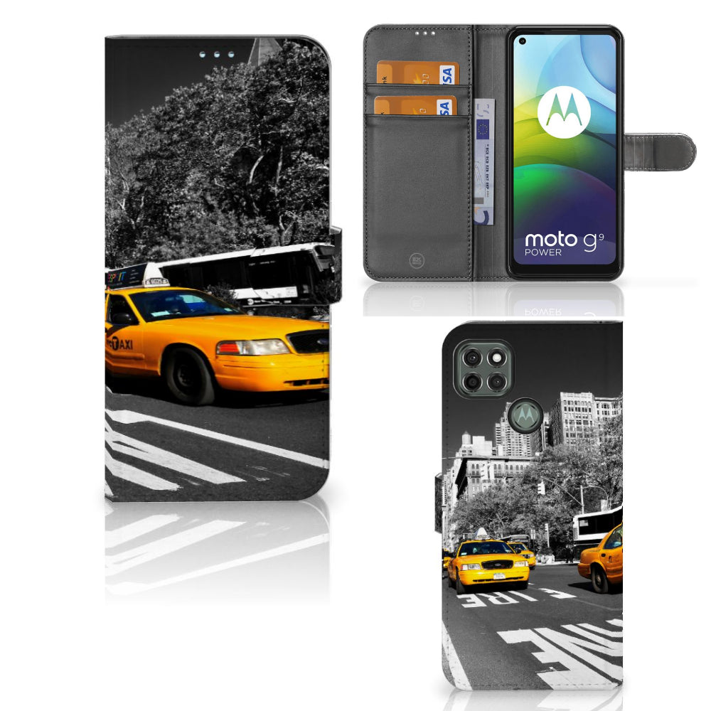 Motorola Moto G9 Power Flip Cover New York Taxi