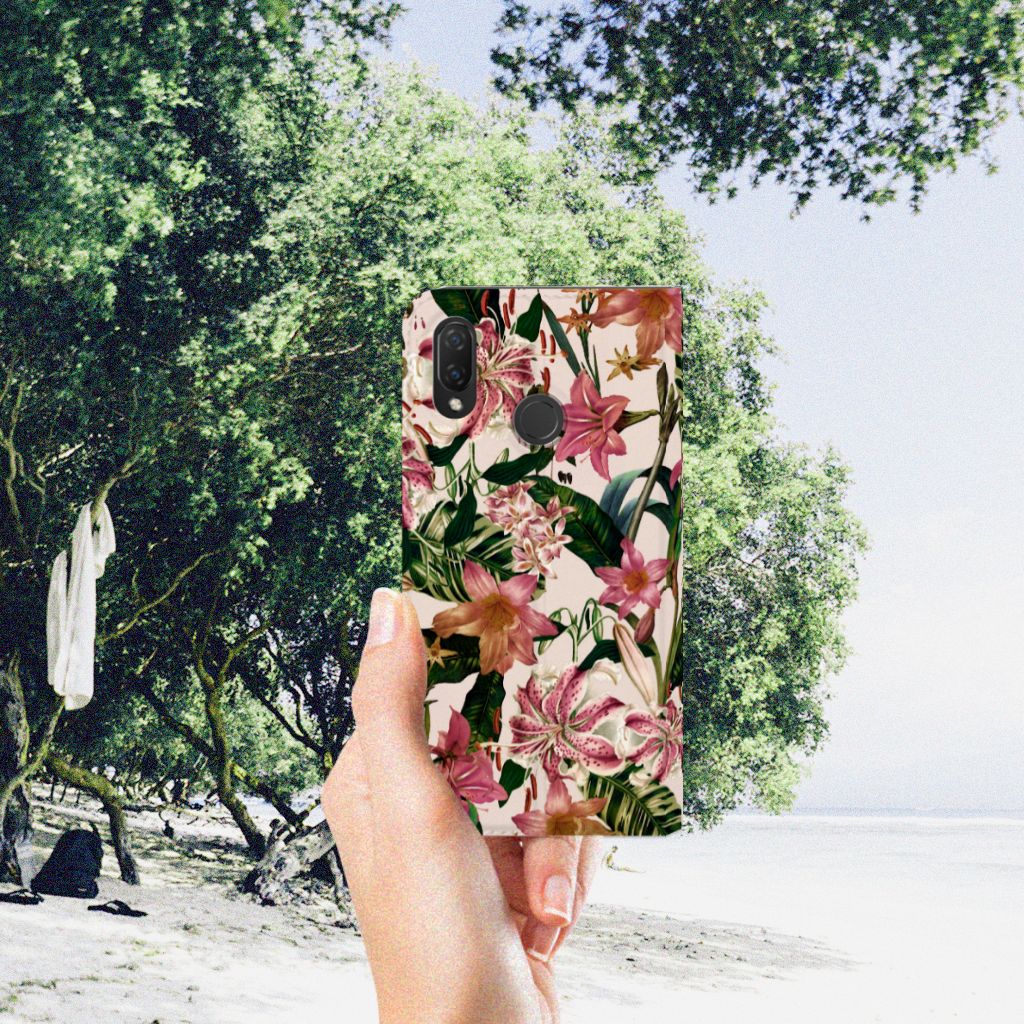 Huawei P Smart Plus Smart Cover Flowers