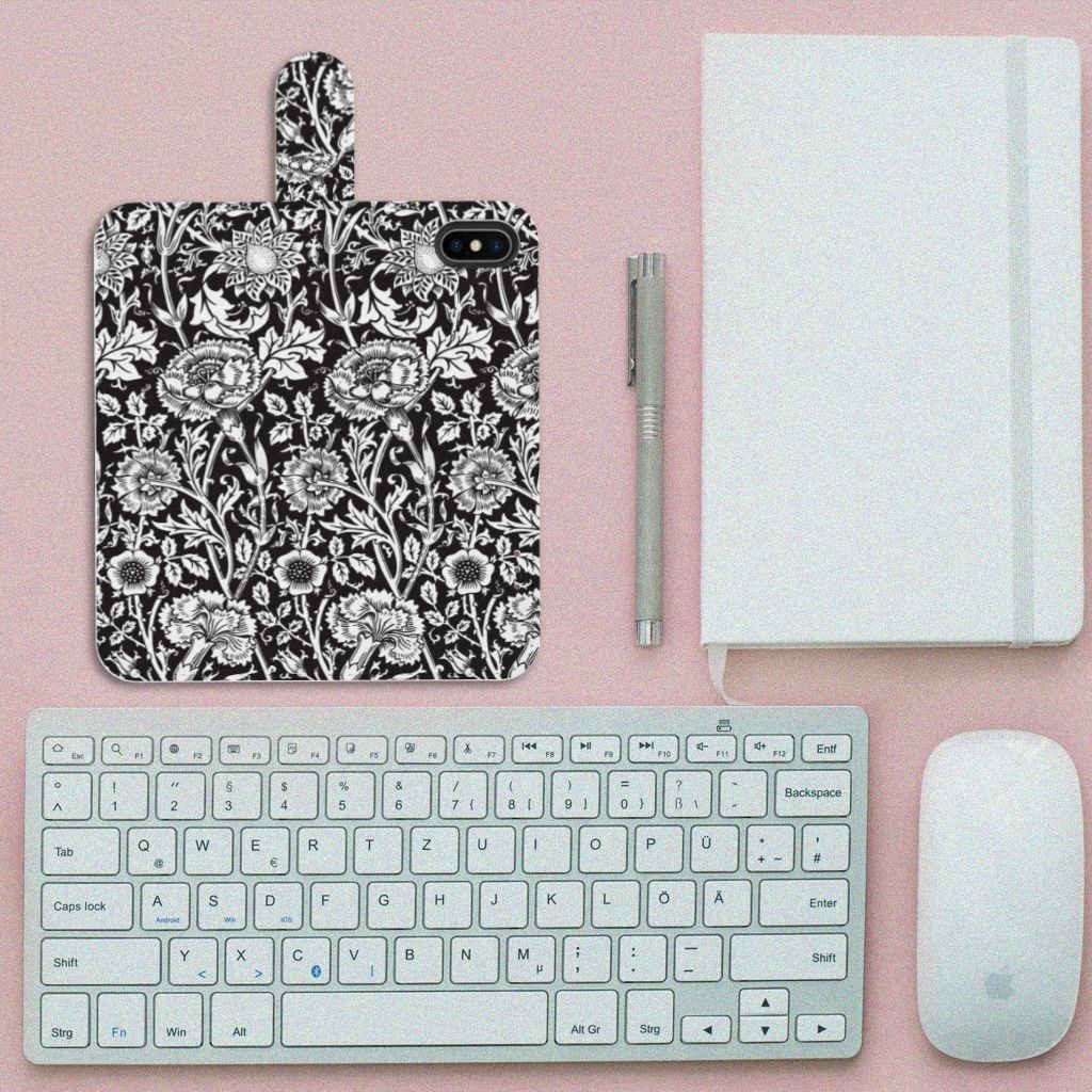 Apple iPhone X | Xs Hoesje Black Flowers