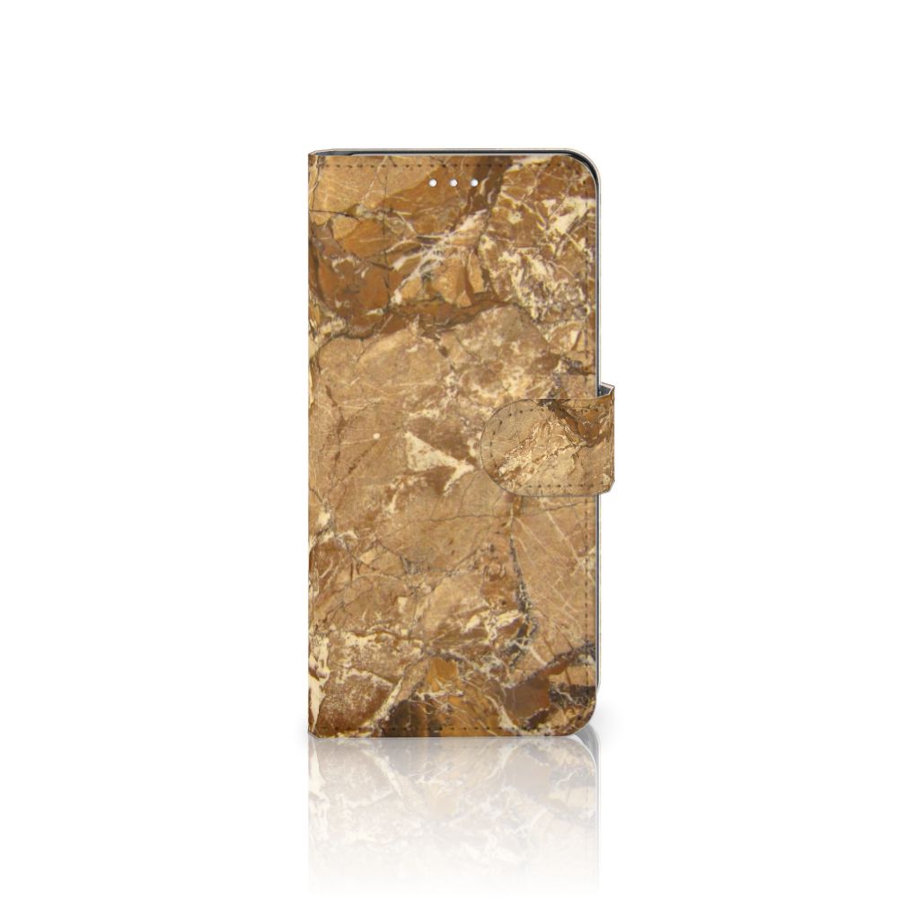 Samsung Galaxy S21 Bookcase Marmer Creme met luxe marmerlook voor optimale bescherming.