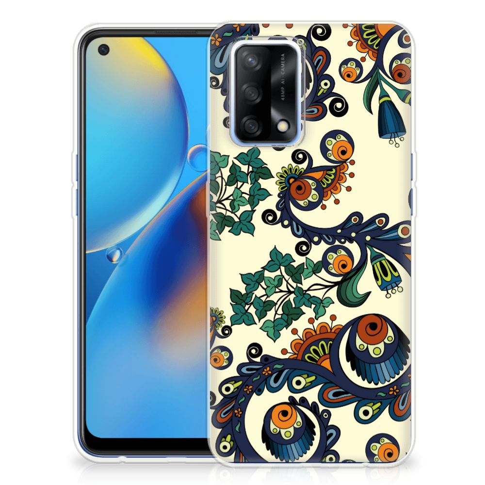 Siliconen Hoesje OPPO A74 4G Barok Flower B2C Telecom