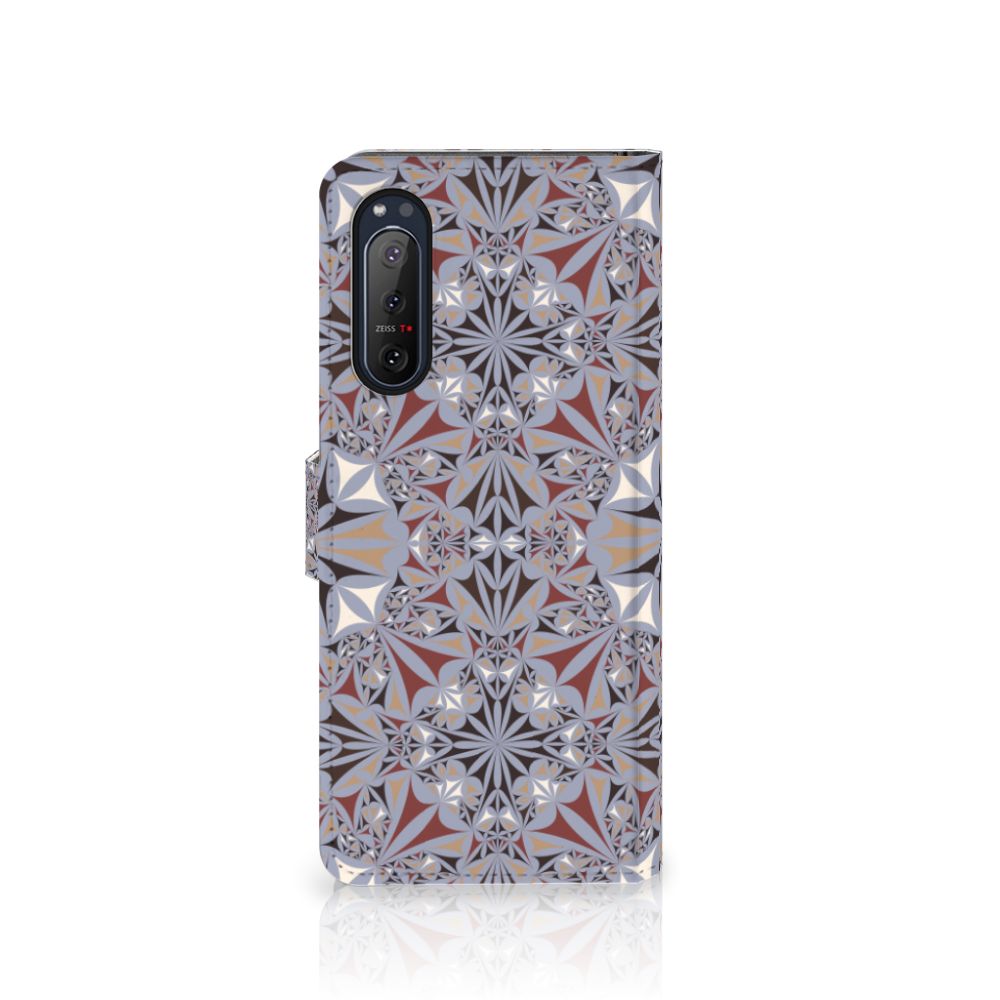 Sony Xperia 5II Bookcase Flower Tiles