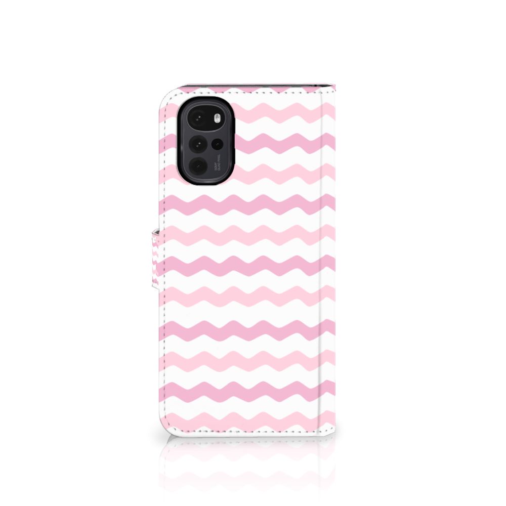 Motorola Moto G22 Telefoon Hoesje Waves Roze