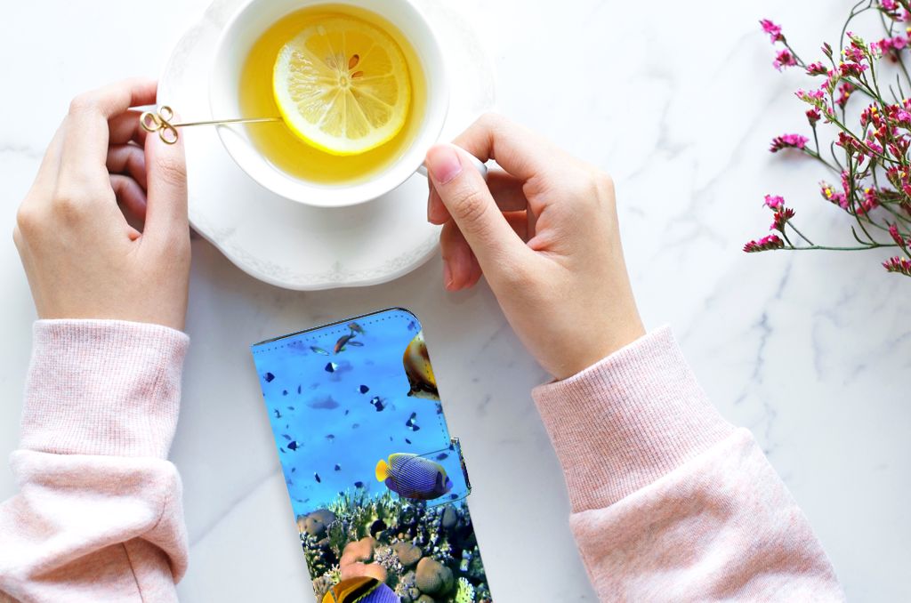 Motorola Moto E13 4G Telefoonhoesje met Pasjes Vissen