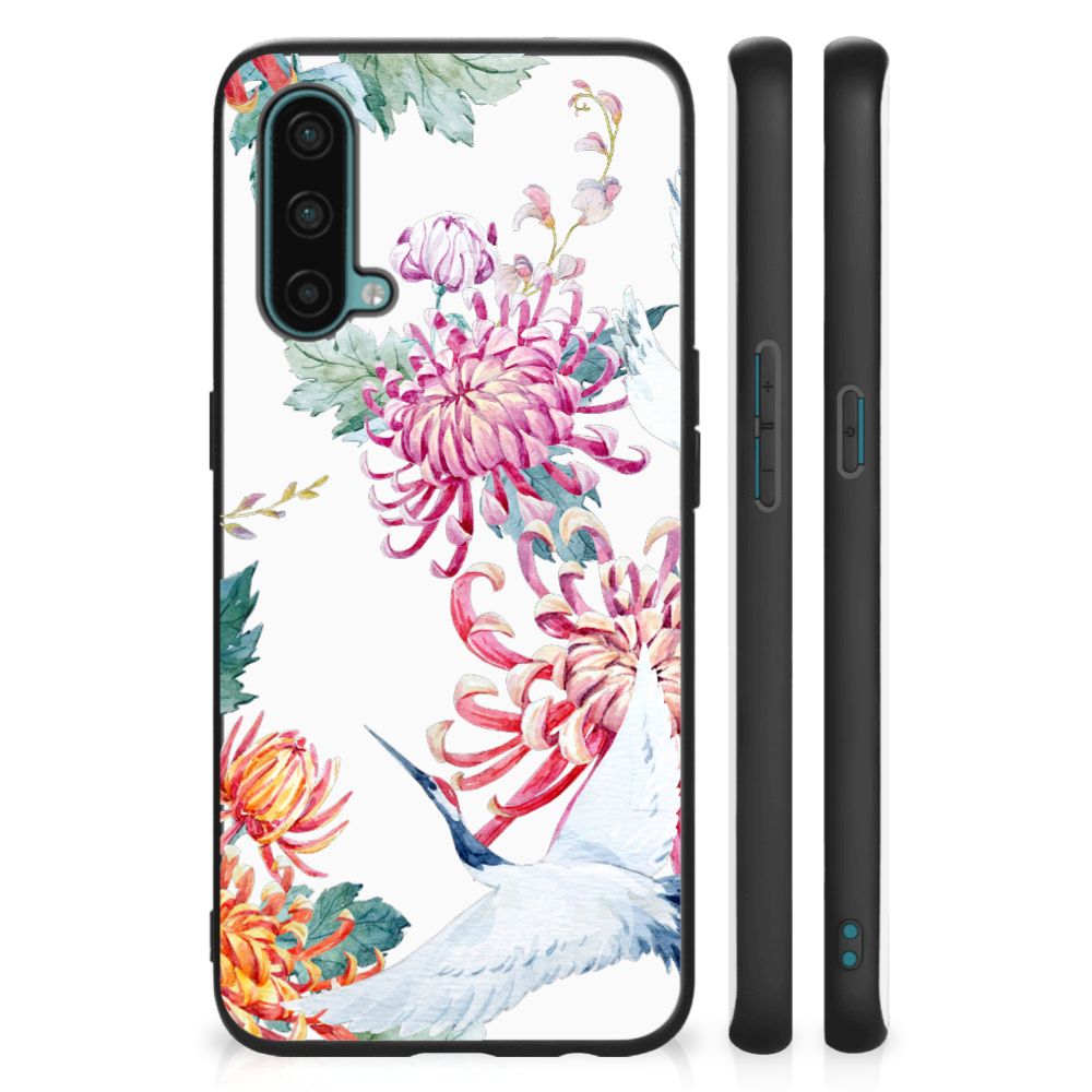 OnePlus Nord CE 5G Dierenprint Telefoonhoesje Bird Flowers B2C Telecom