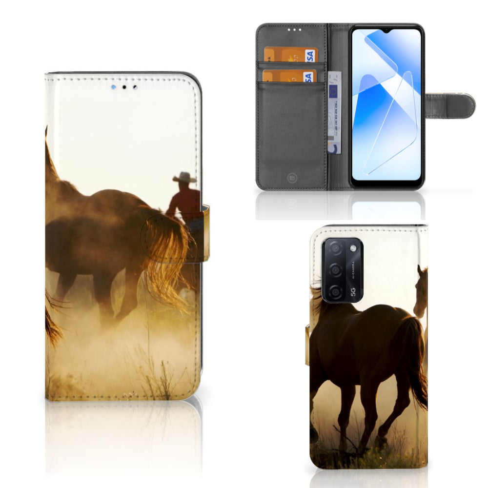 OPPO A16/A16s/A54s Telefoonhoesje met Pasjes Design Cowboy