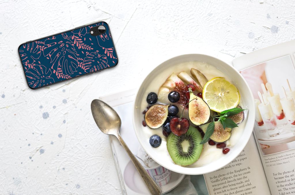 Apple iPhone XR Bloemen Hoesje Palm Leaves B2C Telecom