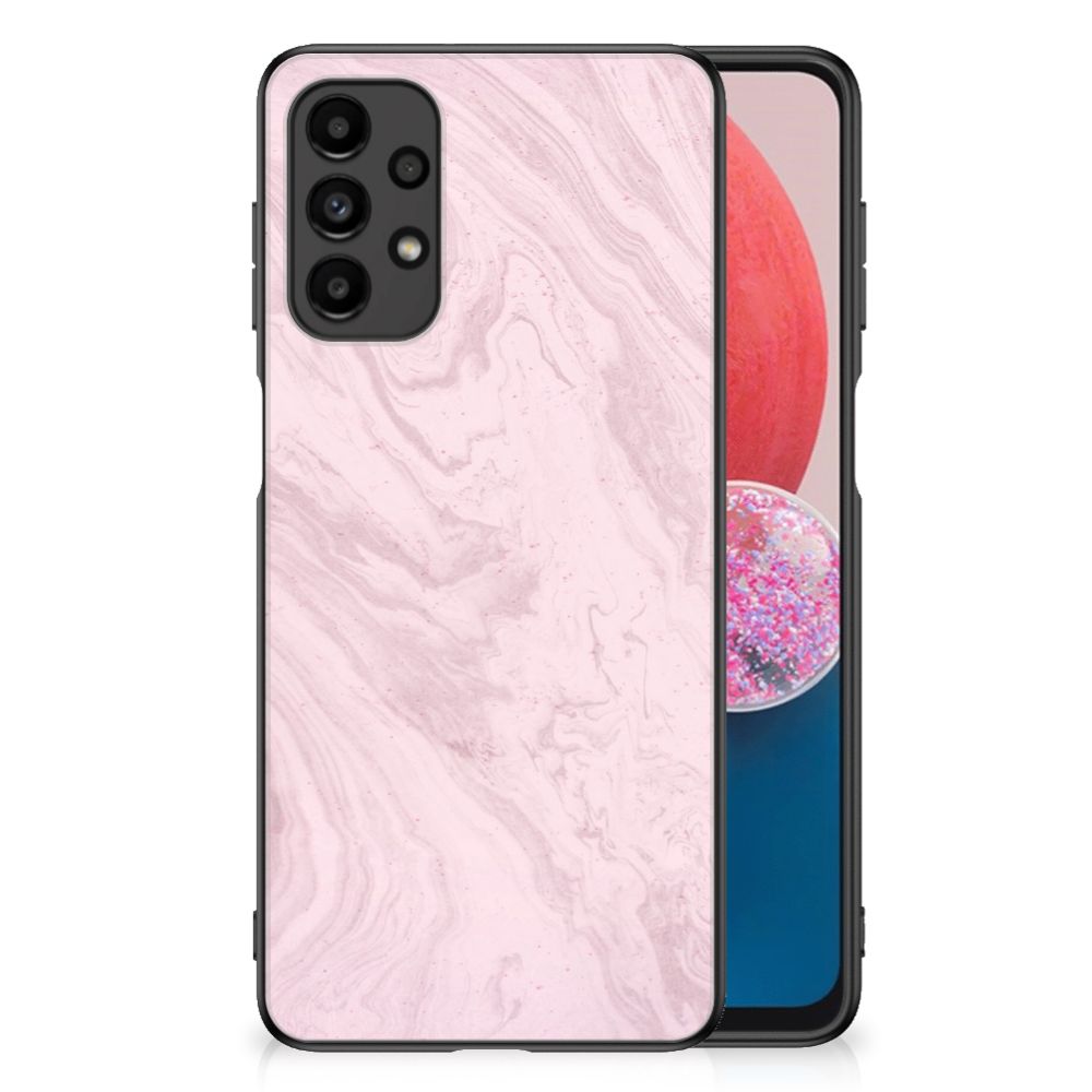 Samsung Galaxy A13 4G Marmeren Print Telefoonhoesje Marble Pink - Origineel Cadeau Vriendin B2C Telecom