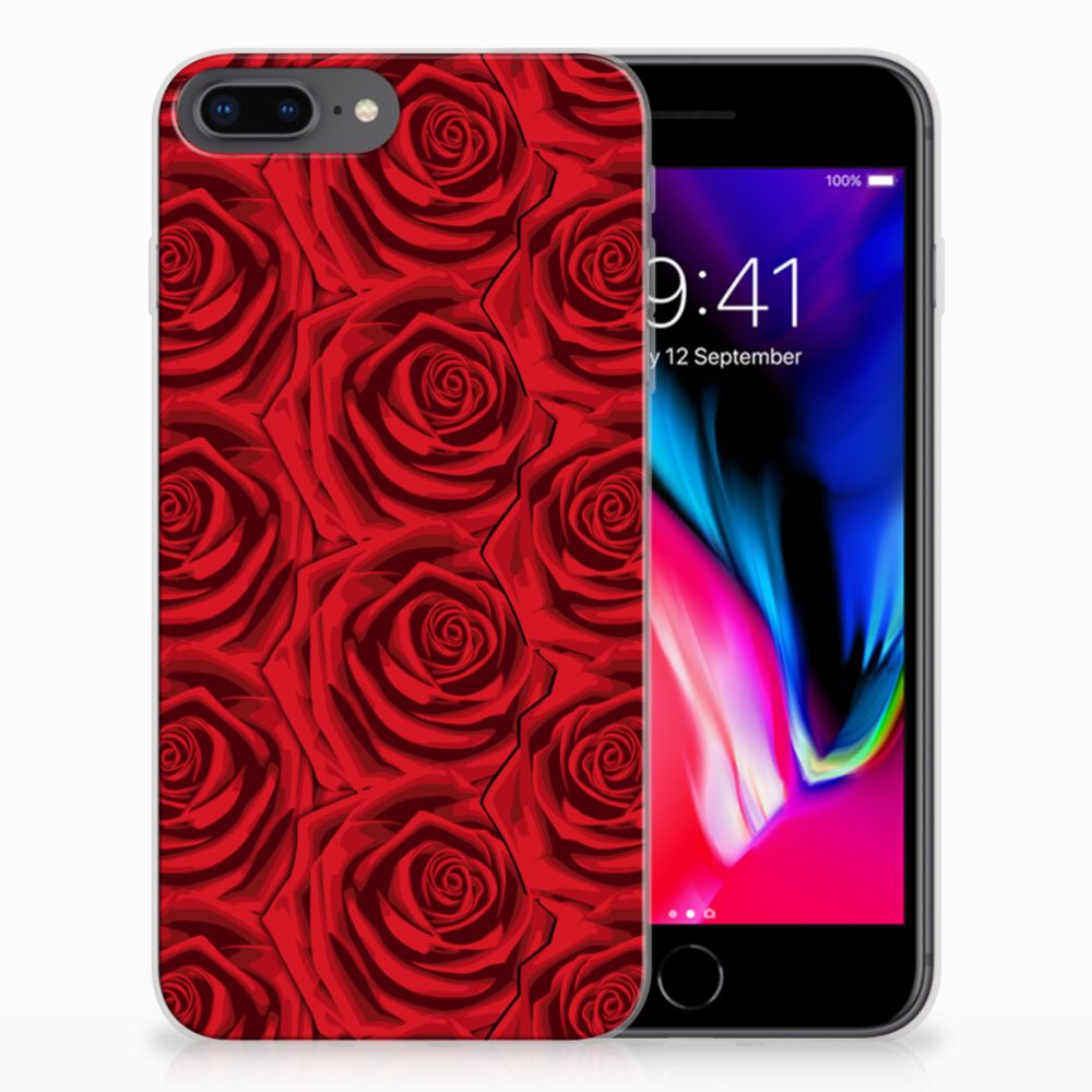 Apple iPhone 7 Plus | 8 Plus TPU Case Red Roses