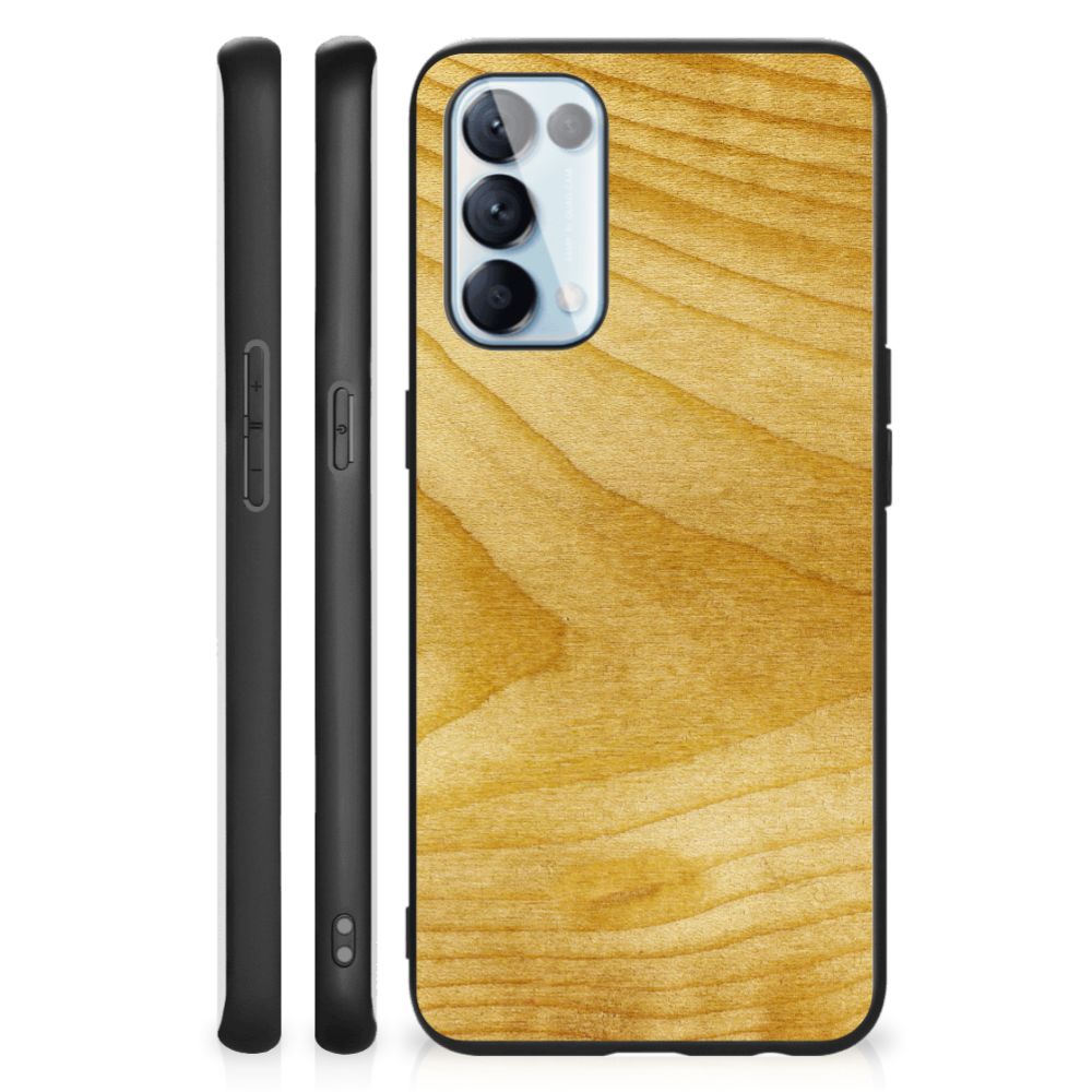 OPPO Reno5 5G | Find X3 Lite Houten Print Telefoonhoesje Licht Hout