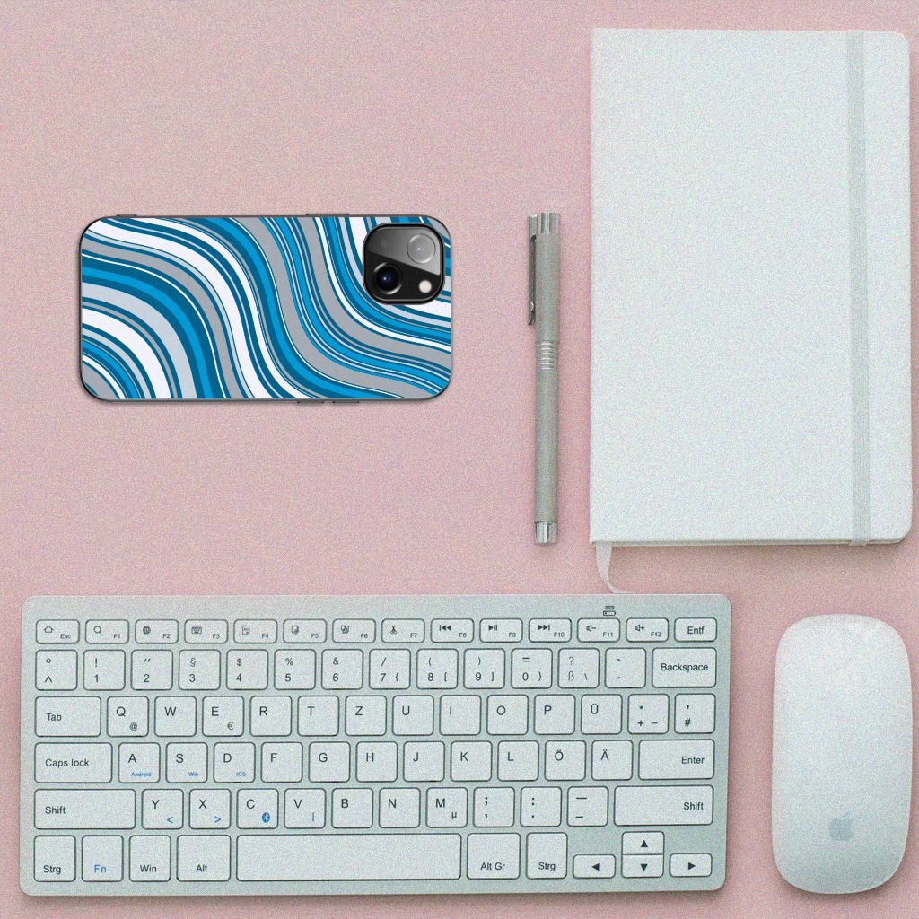 Apple iPhone 13 Back Case Waves Blue B2C Telecom