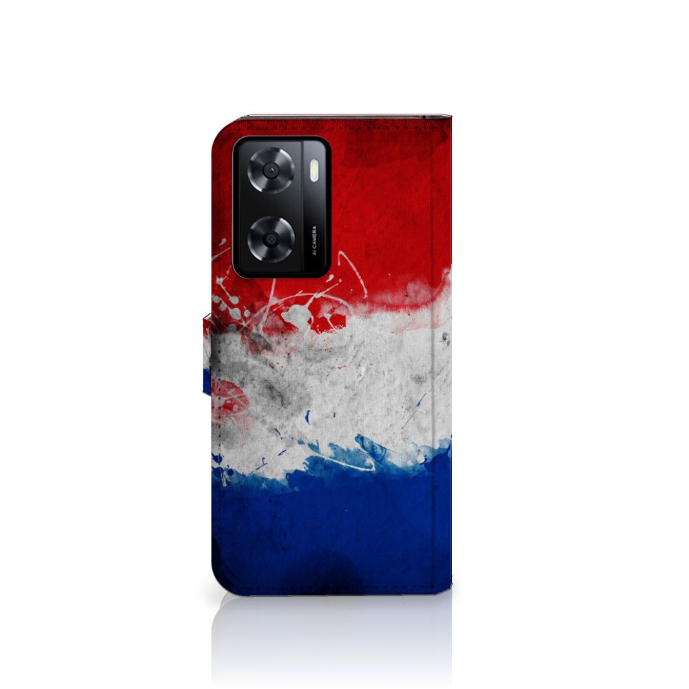PPO A57 | A57s | A77 4G Bookstyle Case Nederland met Nederlandse vlag design