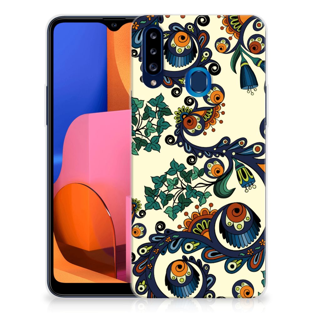 Siliconen Hoesje Samsung Galaxy A20s Barok Flower B2C Telecom