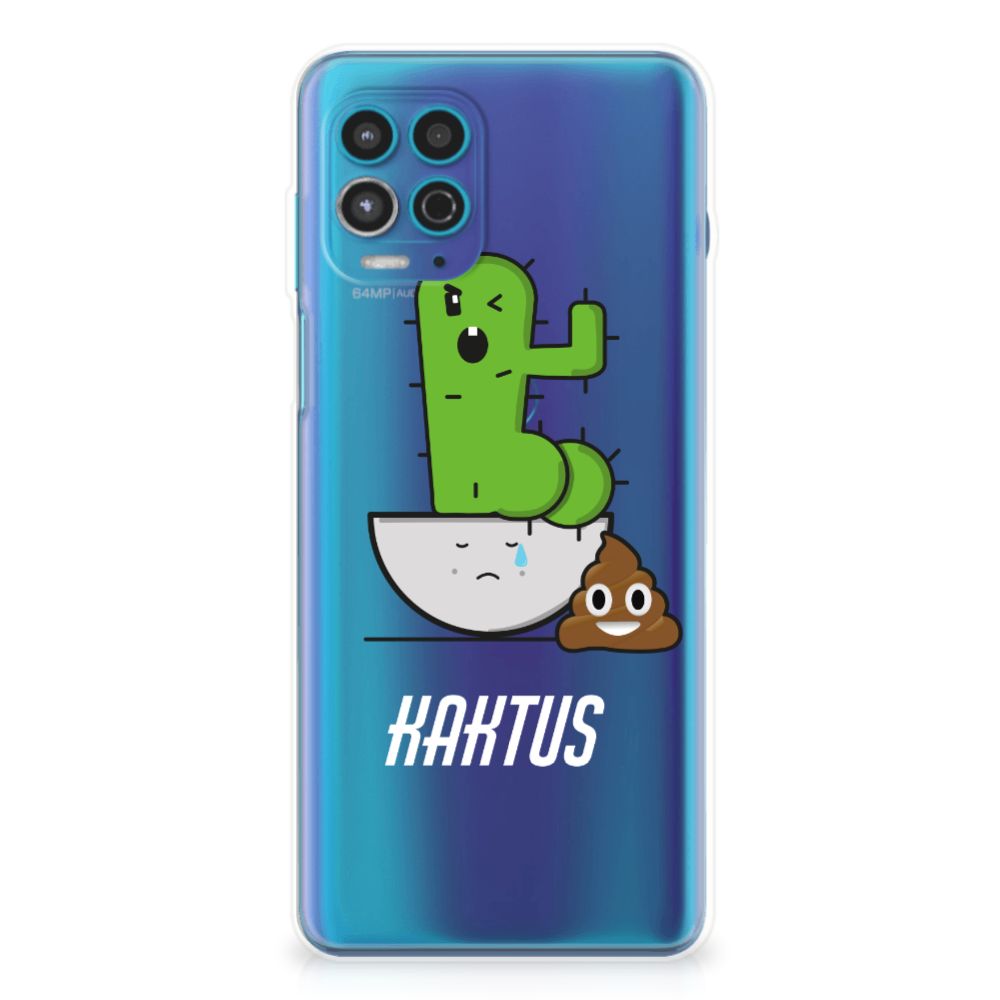 Motorola Moto G100 Telefoonhoesje met Naam Cactus Poo B2C Telecom