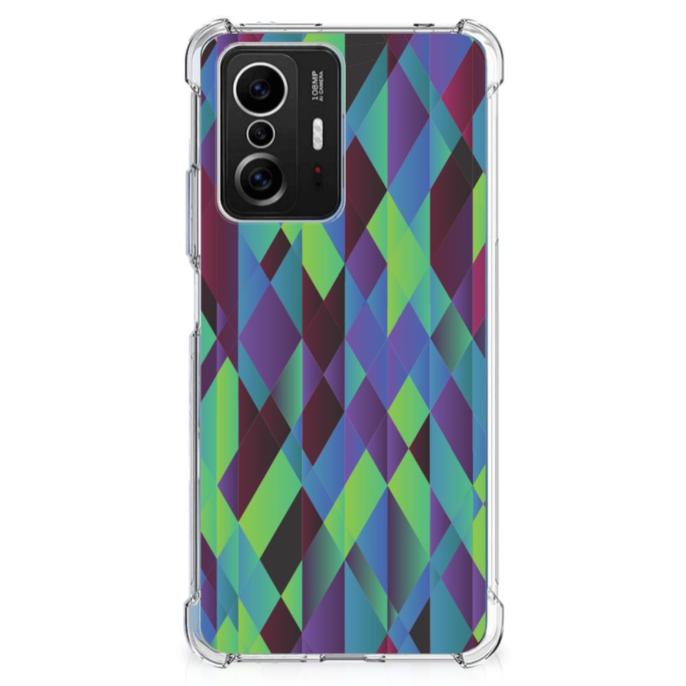 Xiaomi 11T | 11T Pro Shockproof Case Abstract Green Blue