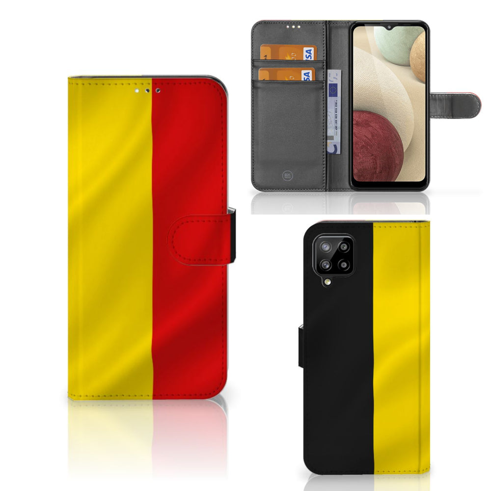 Samsung Galaxy A12 Bookstyle Case Belgische Vlag