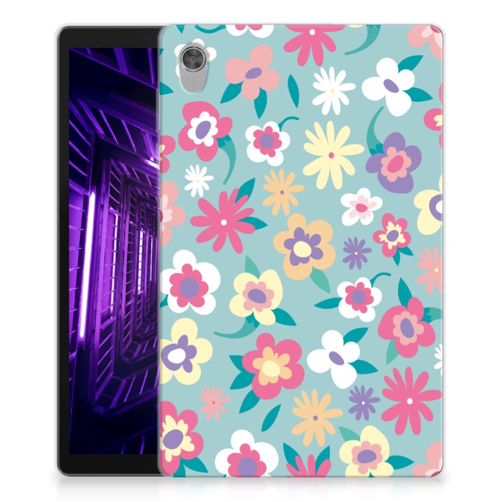 Lenovo Tab M10 HD (2de generatie) Siliconen Hoesje Flower Power - B2C Telecom