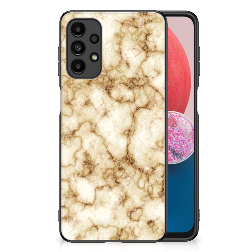 Samsung Galaxy A13 4G Marmeren Print Telefoonhoesje Marmer Goud B2C Telecom