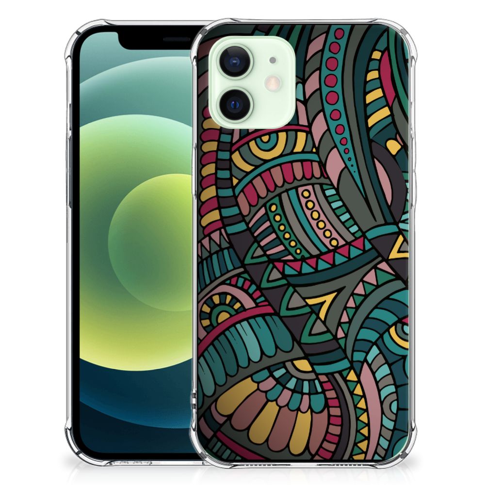 iPhone 12 Mini Doorzichtige Silicone Hoesje Aztec B2C Telecom