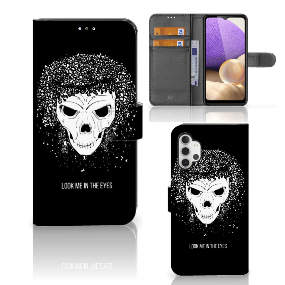 Telefoonhoesje met Naam Samsung Galaxy A32 4G Skull Hair