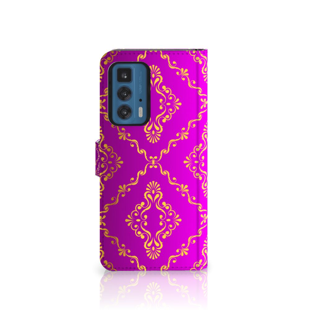 Wallet Case Motorola Edge 20 Pro Barok Roze