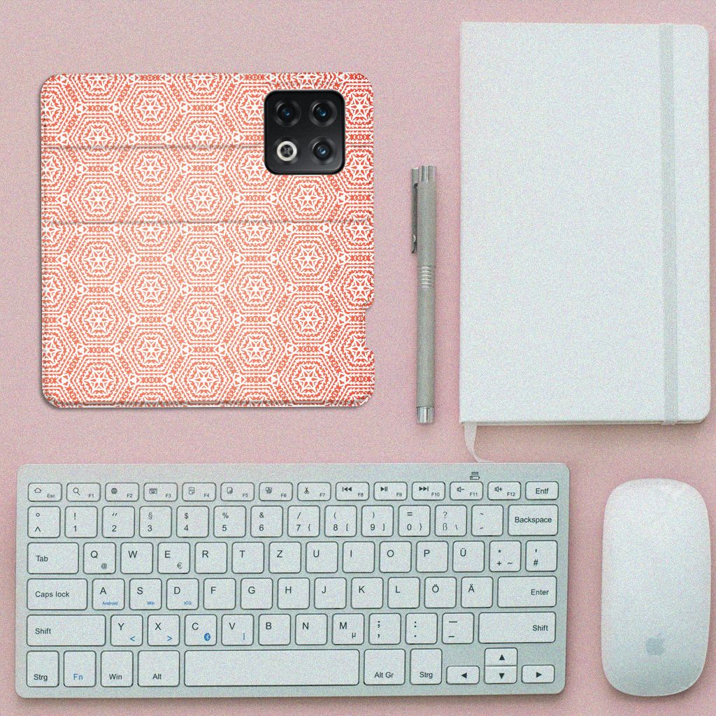 OnePlus 10 Pro Hoesje met Magneet Pattern Orange - B2C Telecom