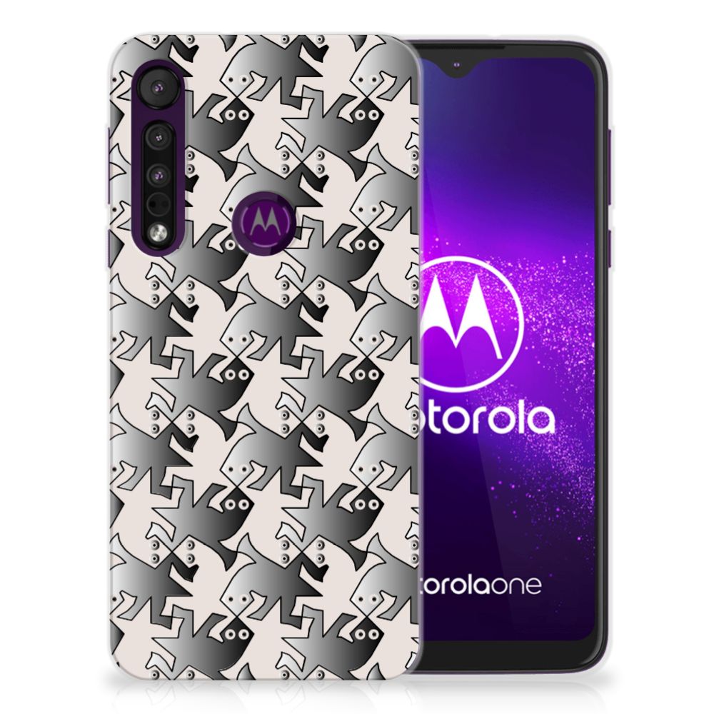 Motorola One Macro TPU Hoesje Salamander Grey