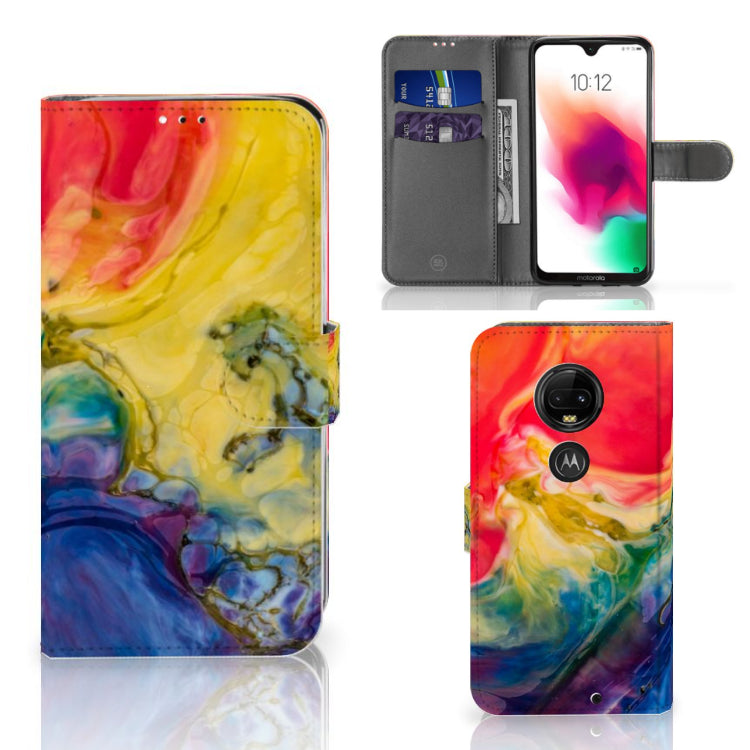 Hoesje Motorola Moto G7 | G7 Plus Watercolor Dark