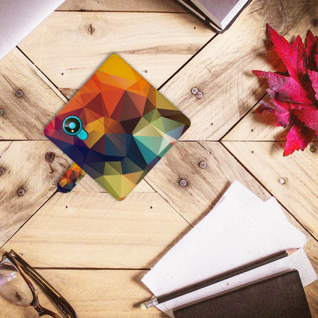 Nokia 3.4 Book Case Polygon Color