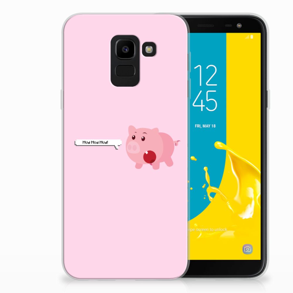 Samsung Galaxy J6 2018 Telefoonhoesje met Naam Pig Mud