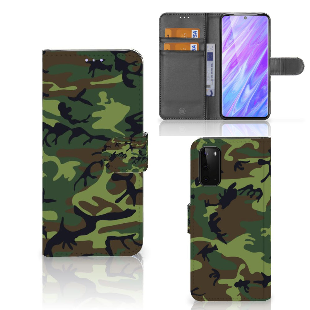 Samsung Galaxy S20 Telefoon Hoesje Army Dark