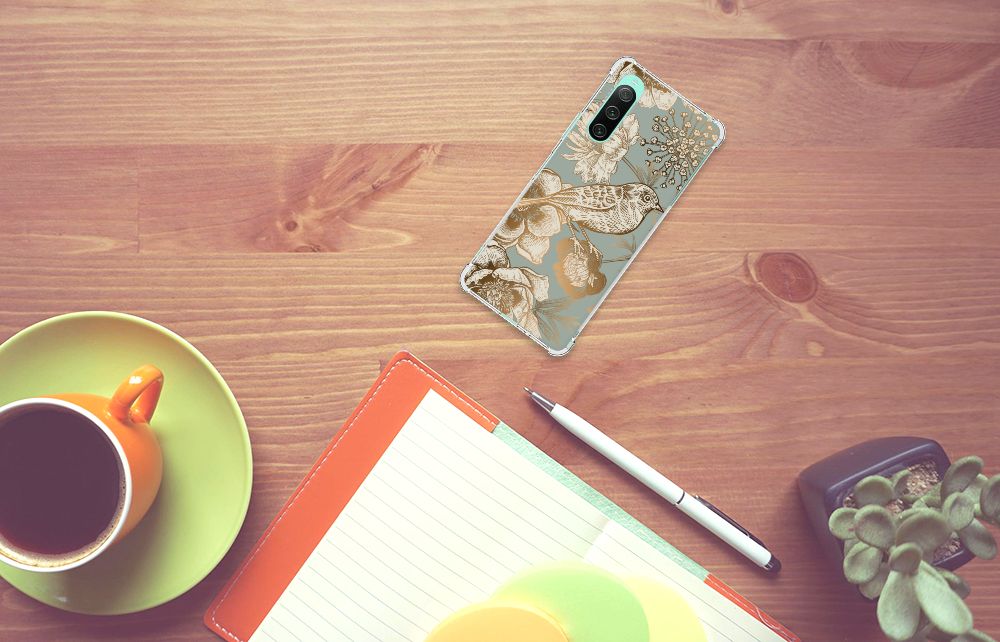 Case voor Sony Xperia 10 V Vintage Bird Flowers