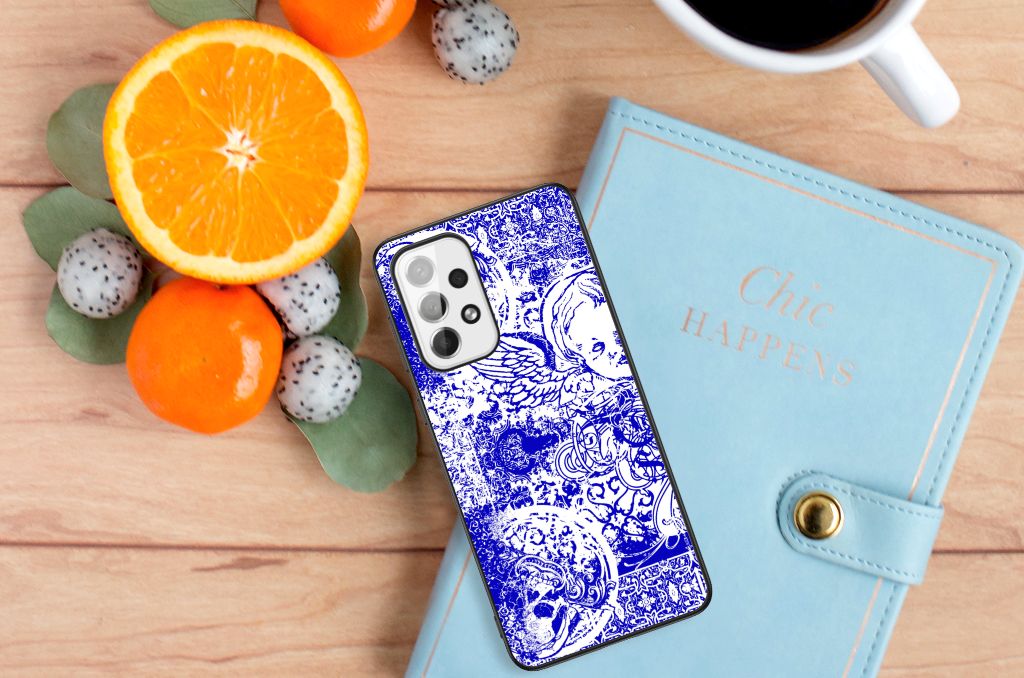 Telefoonhoesje Samsung Galaxy A73 Angel Skull Blauw B2C Telecom