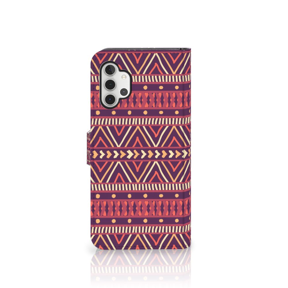 Samsung Galaxy A32 5G Telefoon Hoesje Aztec Paars