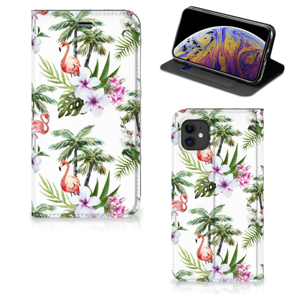 Apple iPhone 11 Hoesje maken Flamingo Palms