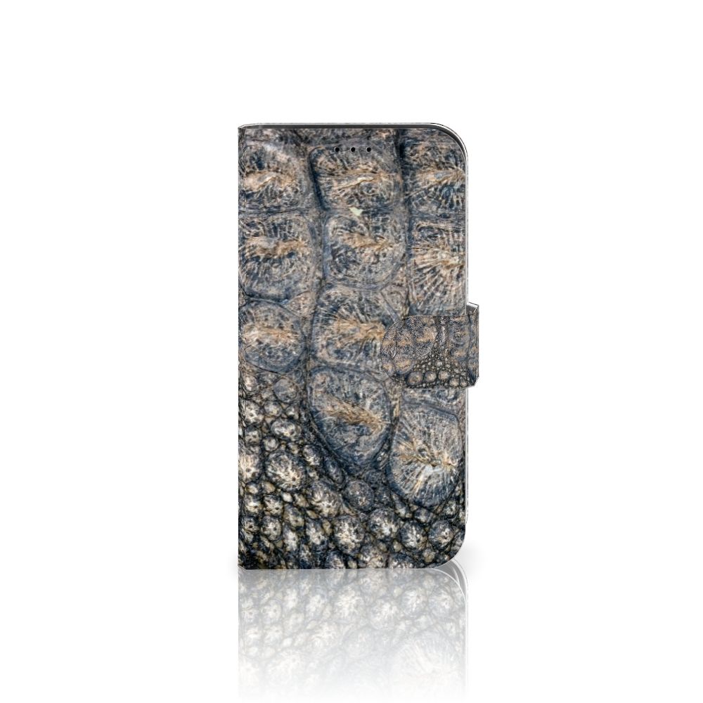 iPhone 13 Pro Telefoonhoesje met Pasjes Krokodillenprint