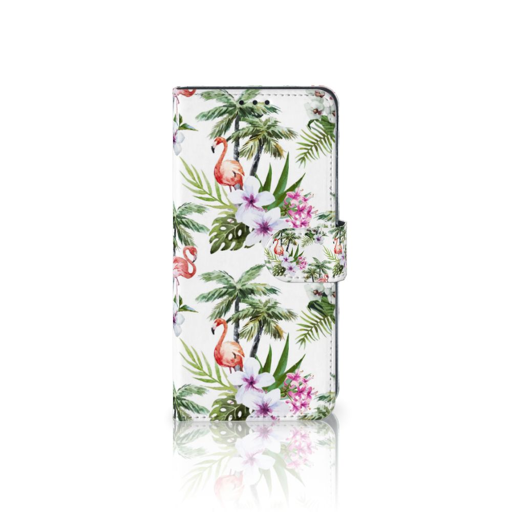 Samsung Galaxy M31 Telefoonhoesje met Pasjes Flamingo Palms